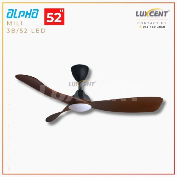 Alpha Mili LED (Walnut  Matt Black) 52