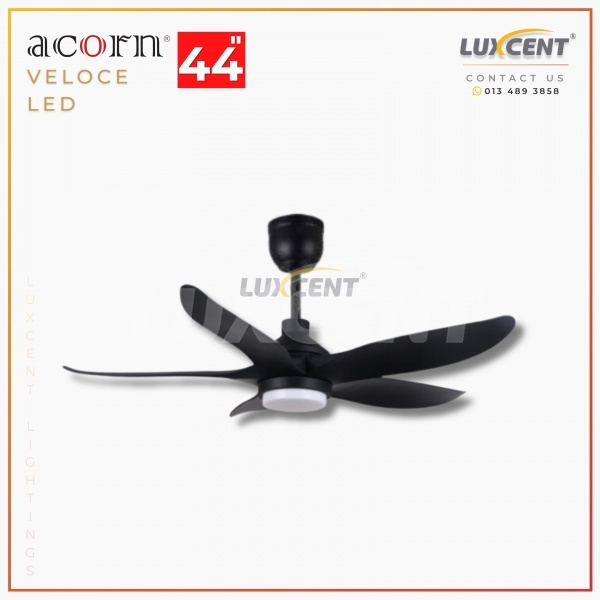 Acorn Veloce LED (Matt Black) 44"