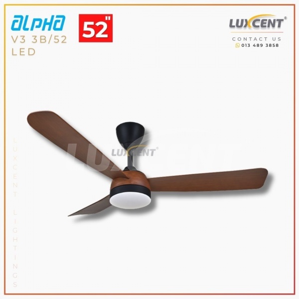 Alpha V3 LED (Walnut  Matt Black) 52