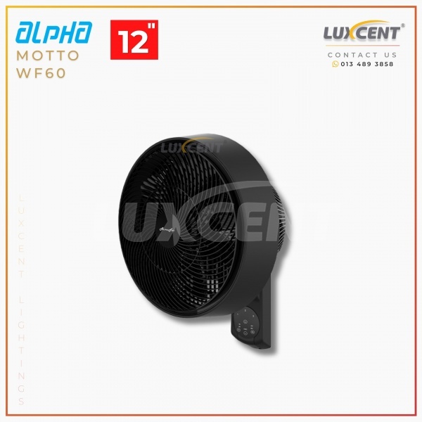 Alpha Motto Wall Fan 60 (Black)
