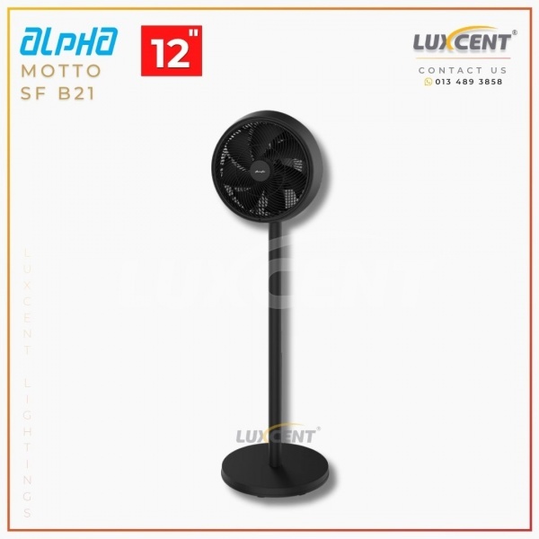Alpha Motto Stand Fan B21 (Matt Black) 12